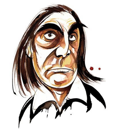Alfred Schnittke - caricatura a colori da Neale Osborne